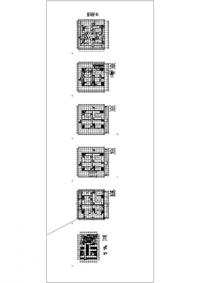 某五层工业厂房电气平面图（地下一层）_图1