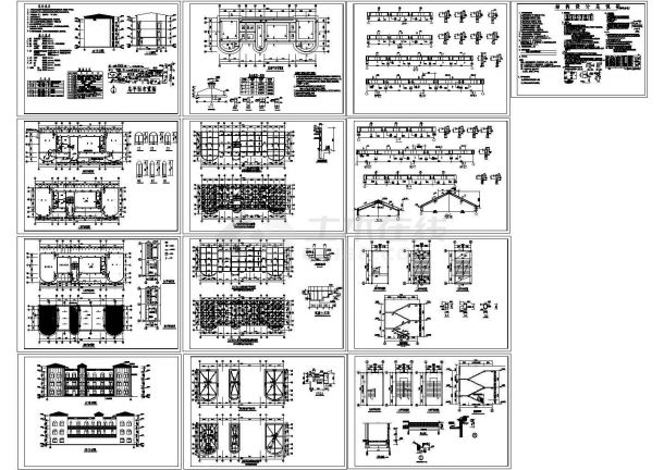 云海花园幼儿园建筑结构设计CAD图纸-图一