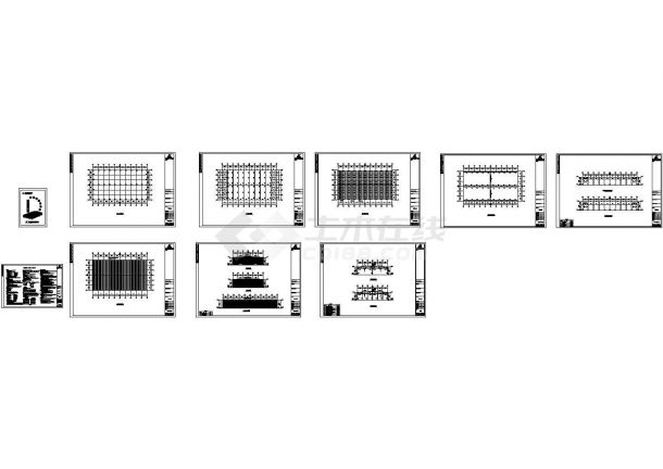 浙江65x36米厂房工程CAD设计图-图一