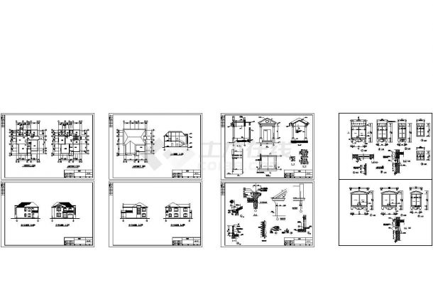 2层独栋别墅建筑施工CAD图纸-图一