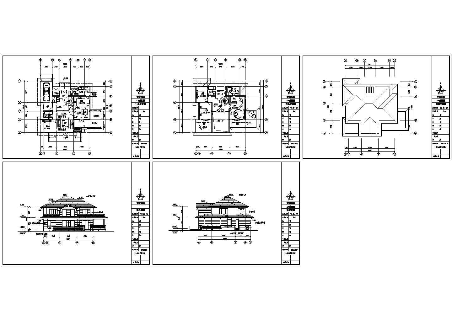 2层独栋别墅建筑方案图