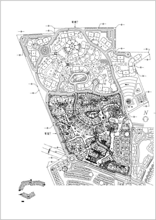 不规则小区规划图-总平面图设计-图一