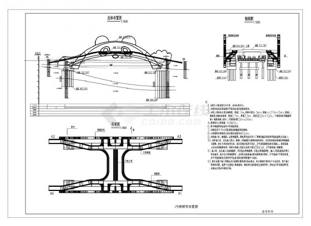 QL-SS-01-05桥型布置CAD图.dwg-图一