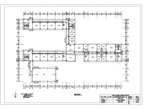 某5层框架结构教学楼建筑施工cad图(含计算书，毕业设计)-图一