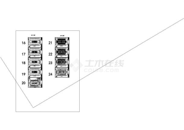 某二十三层商业办公酒店全套弱电施工cad图纸-图二