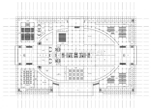 某西部地区行政中心平面图-图一