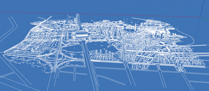 现代发达城市规划建筑su模型_图1
