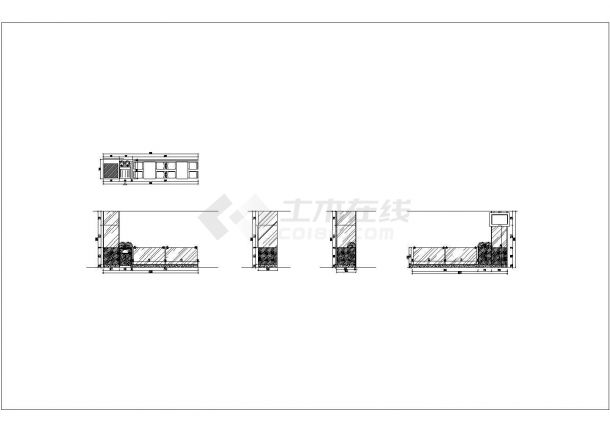 某肯德基施工CAD隔断吧台详细完整节点大样图-图一