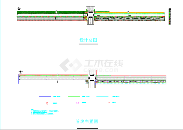 某地道路绿化图CAD图纸-图一