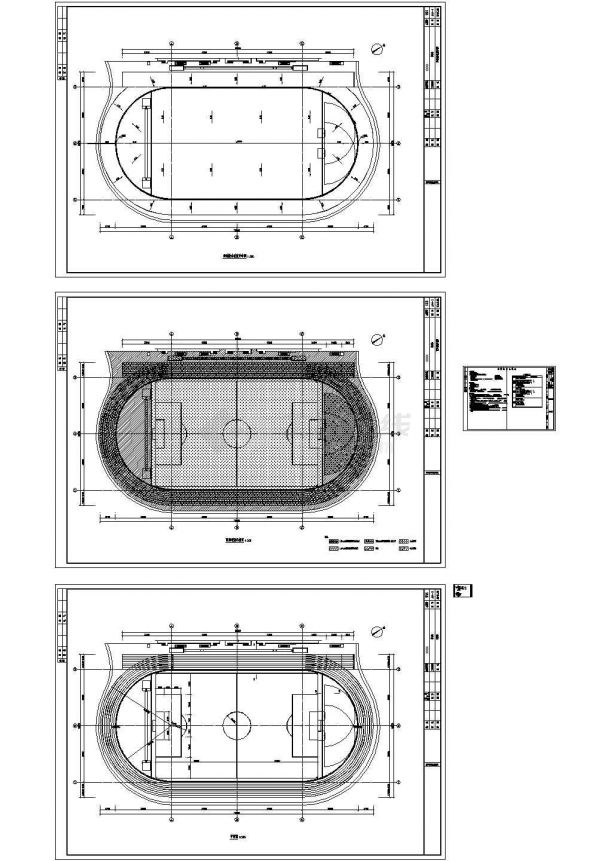 3层文体中心（体育馆篮球馆演艺中心）建筑结构水暖电设计施工图-图二