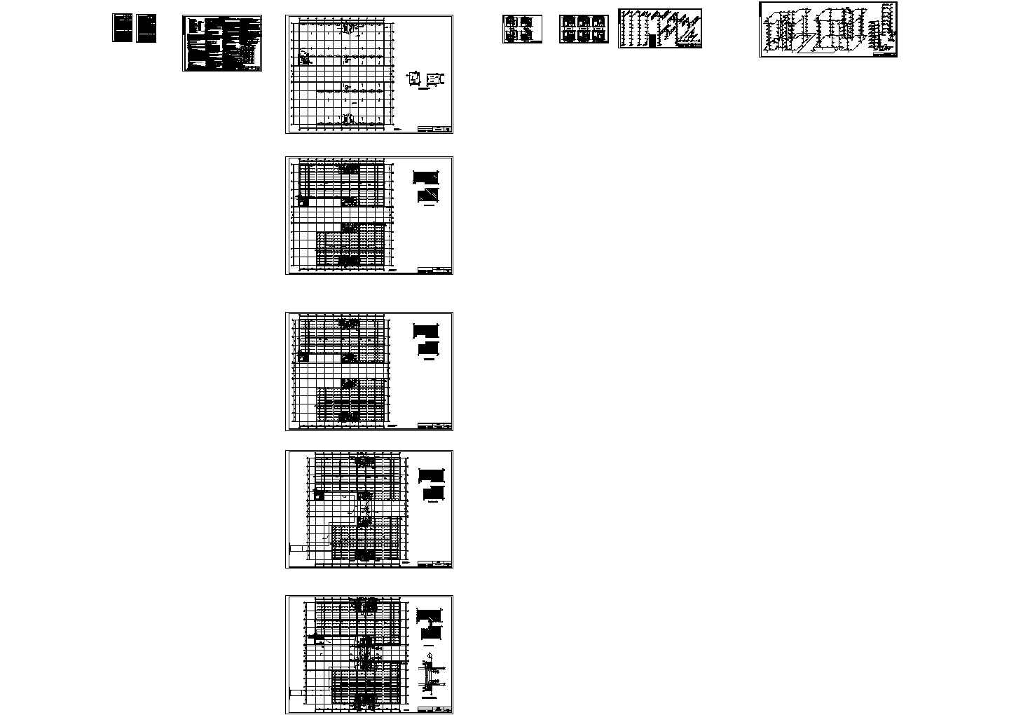 丙类8层高层电子类生产厂房建筑结构水暖电设计施工图