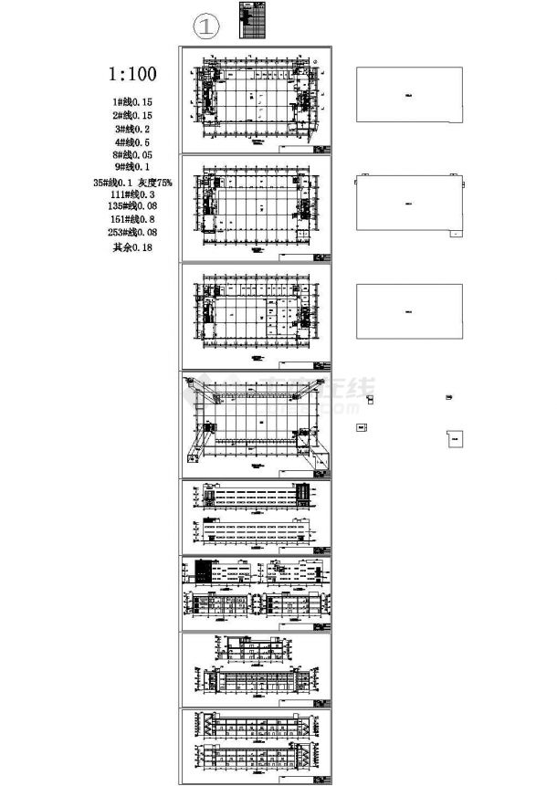 丙类3层1#电子厂房建筑结构水暖电设计施工图-图一