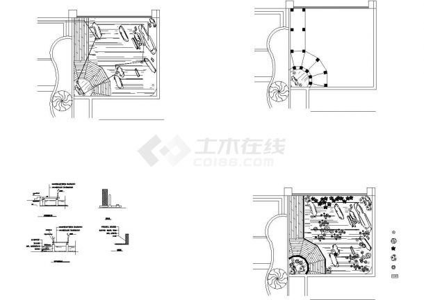 某省份景区水景结构设计详图-图一