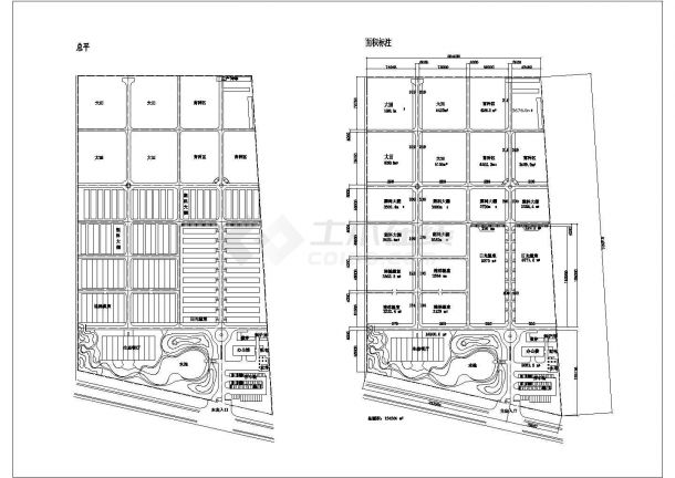 某大型生态农业示范园-园区（总面积134300展览馆幕墙工程）规划设计cad施工总平面图（甲级院设计）-图一