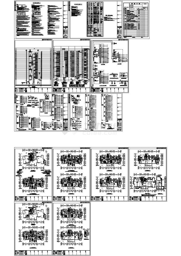 二十六层住宅楼电气cad施工图-图一