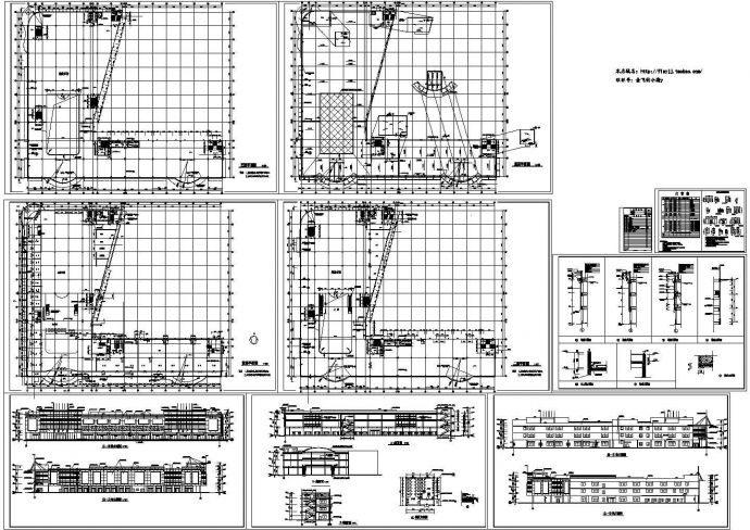 某三层框架结构超级市场（长126.1米 宽108.1米）建筑设计cad全套施工图（甲级院设计）_图1