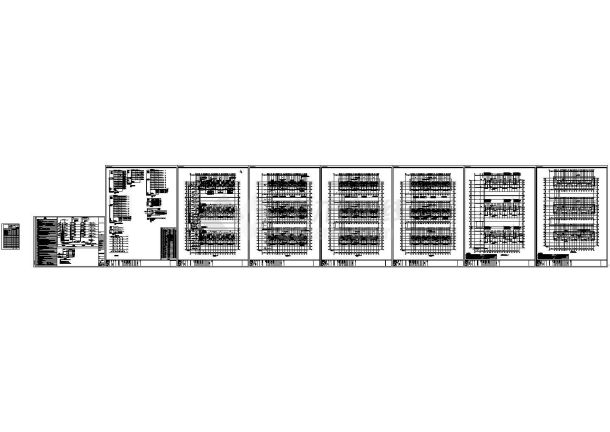 六层小区住宅楼电气cad施工图-图一