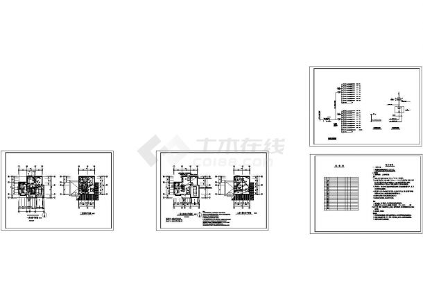 某两层小别墅电气CAD施工图纸-图一