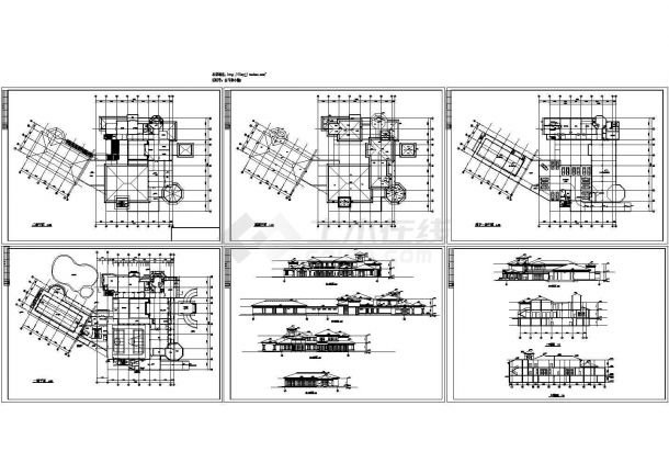 地下1地上2层会所建筑施工图设计-图一