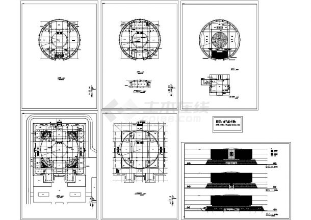 某地下1地上3层99598㎡省博物馆建筑方案设计cad全套图【甲级院设计】-图一