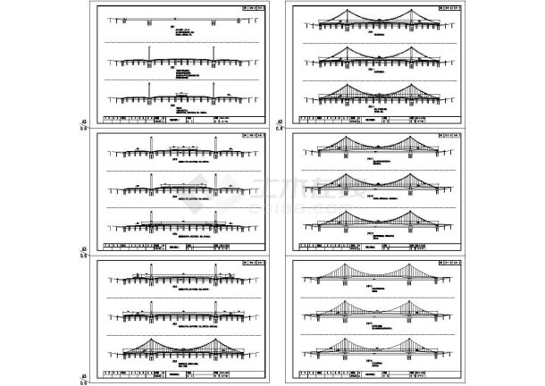 78+180+78m自锚式悬索桥施工顺序节点详图设计-图二
