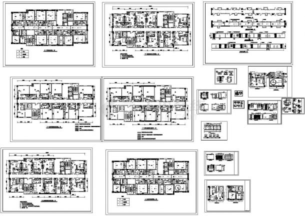 高层宾馆客房设计建筑施工cad图纸，共十七张-图二