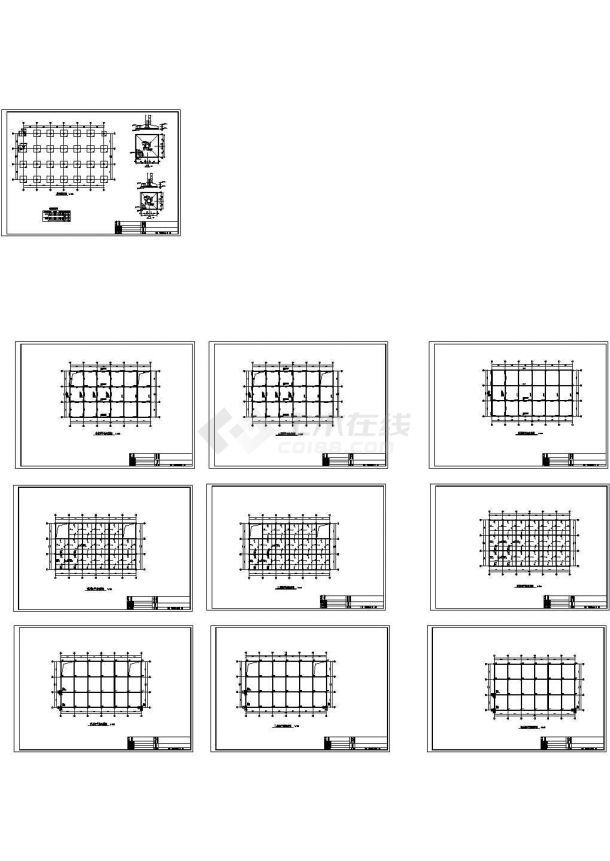 三层厂房工程量计算实例设计建筑施工图-图二
