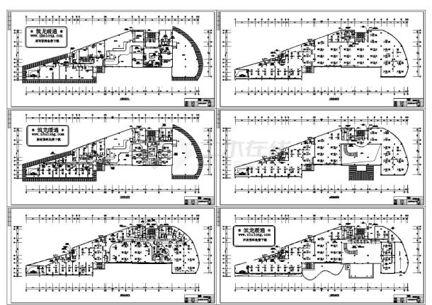 商业楼空调风系统设计cad施工图纸-图一