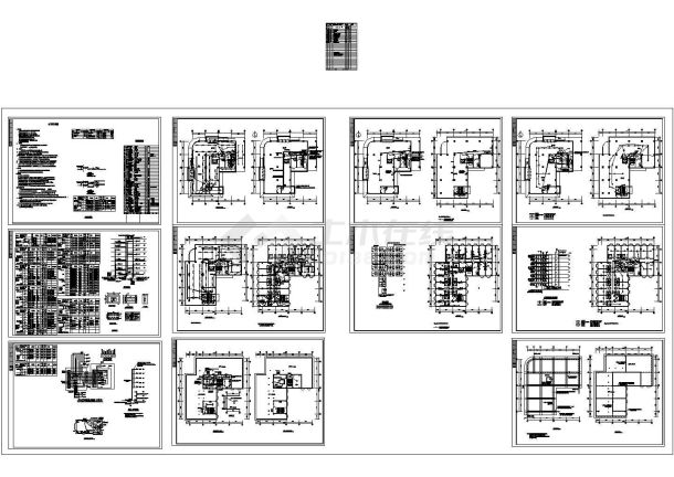 某多层培训楼电气设计cad施工图-图一