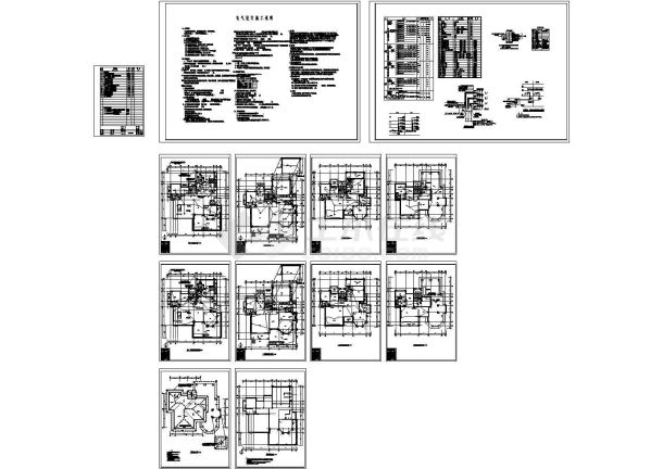 某3层别墅强弱电全套施工图-图一