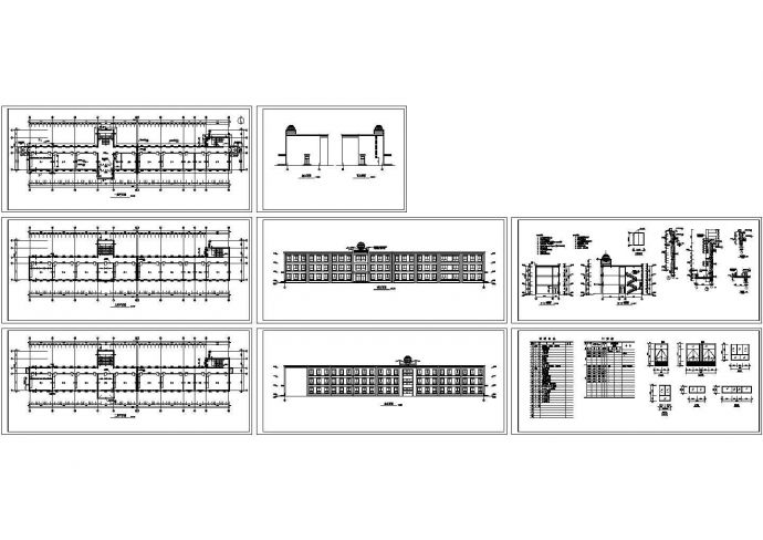 某农村小学教学楼设计图cad施工图设计_图1