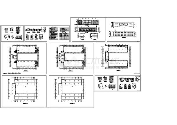 某三层砖混结构工业厂房设计cad全套建施图纸（含设计说明）-图二