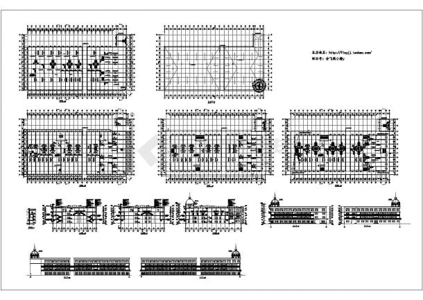 四层商场设计cad图(含效果图，共十二张)-图二