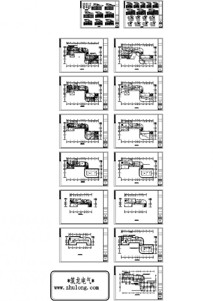 某学校多层综合楼电气施工CAD图纸_图1