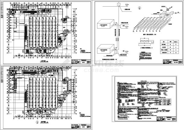 二层超市空调系统设计cad图，共三张-图二
