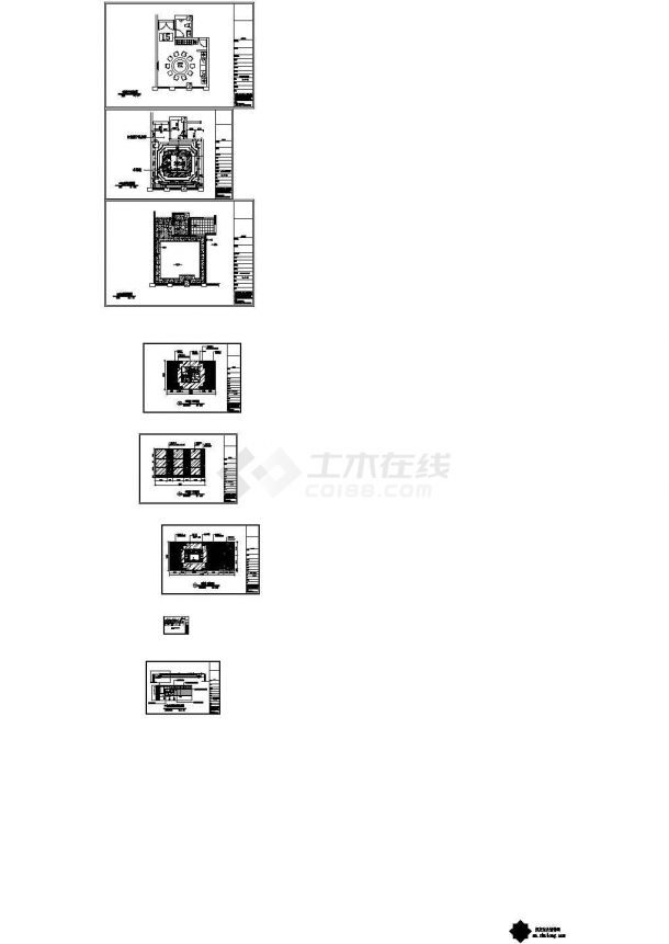 树榴皮饰面装饰会所包厢装修设计施工图-图二