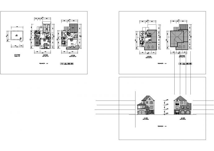 某11.1x12.3米三层独立别墅建筑设计方案图_图1