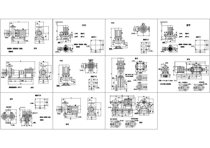 水泵的各种样式详图供参考_图1