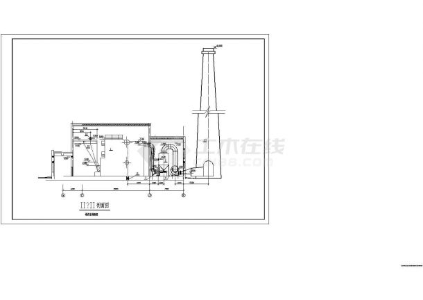 某区域小型锅炉房CAD剖面精细图-图二