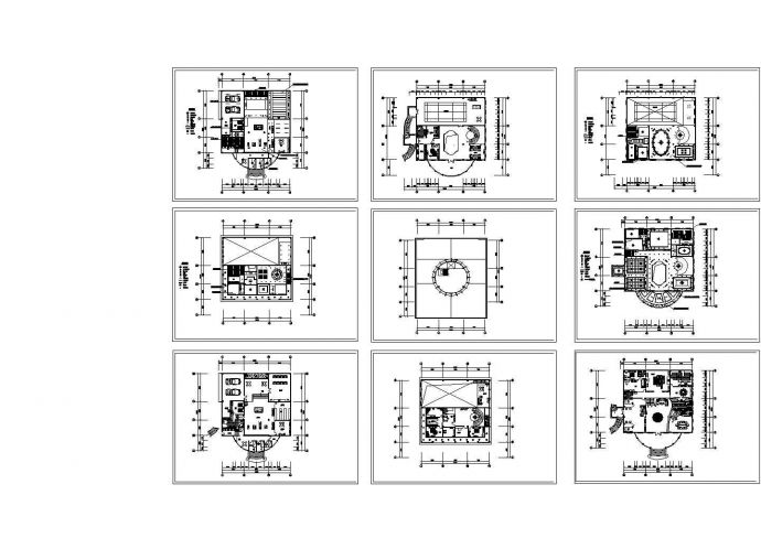 大露台式的现代风格别墅设计施工cad图纸（内带车库）_图1