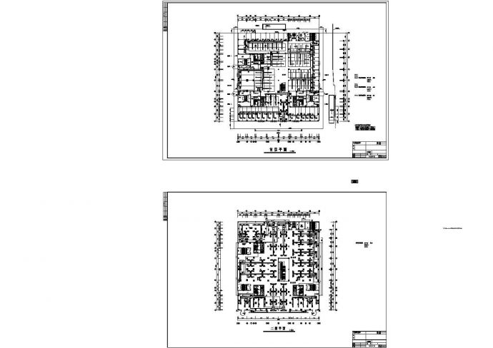 湖北某商业街空调及通风系统设计cad图（含首层平面图）_图1