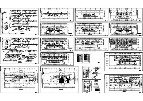 [山东]某地国际商业大厦空调通风防排烟系统设计施工cad图（含机房设计）-图一