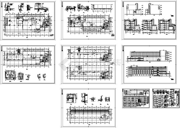  4层框架结构厂区办公楼建筑设计cad施工图-图一