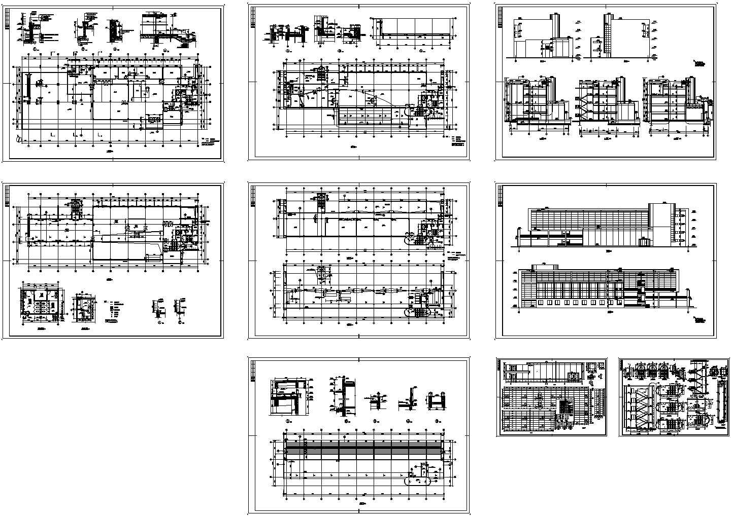  4层框架结构厂区办公楼建筑设计cad施工图