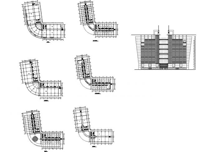 某县城18层L型结构大酒店建筑设计CAD施工图_图1