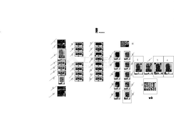 某12层框架结构公共服务用房设计cad全套结构施工图（含设计说明，含建筑设计，含暖通设计）-图二