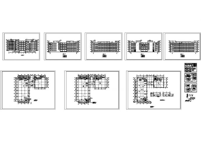 5层9522㎡现代厂房建筑设计cad施工图_图1