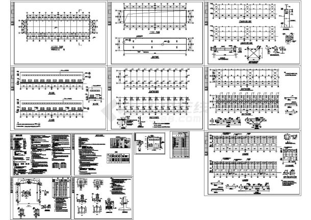 736.66平米单层钢结构厂房结构施工图（含设计说明）-图一