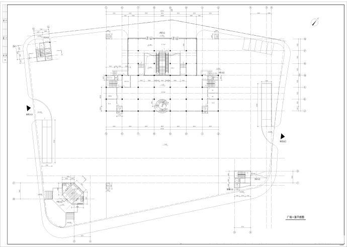 某精典休闲广场平面施工参考CAD详图_图1