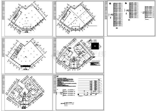  八层不规则商住楼电气设计施工图-图一